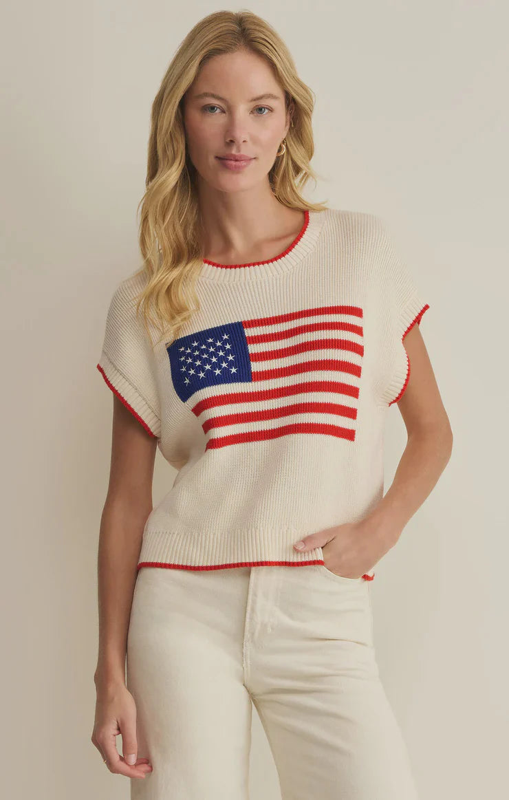 Sleeveless Patriot Sweater