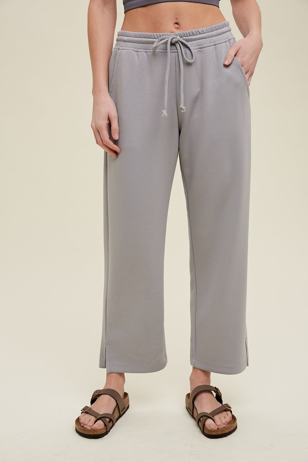 Wishlist® Scuba Crop Active Pants- Cloud
