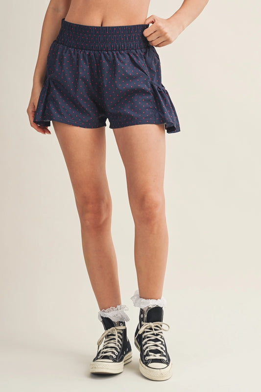 Pretty Polka Flare Shorts