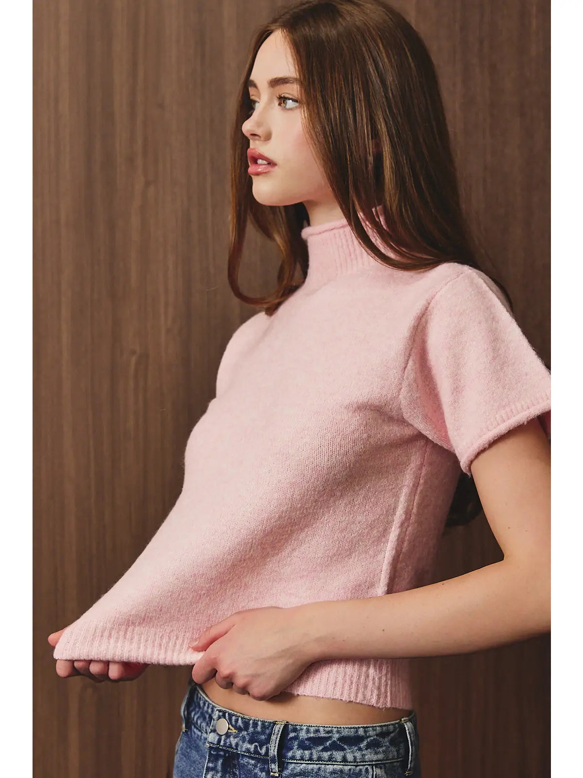 Sweet Days Pink Mock Sweater
