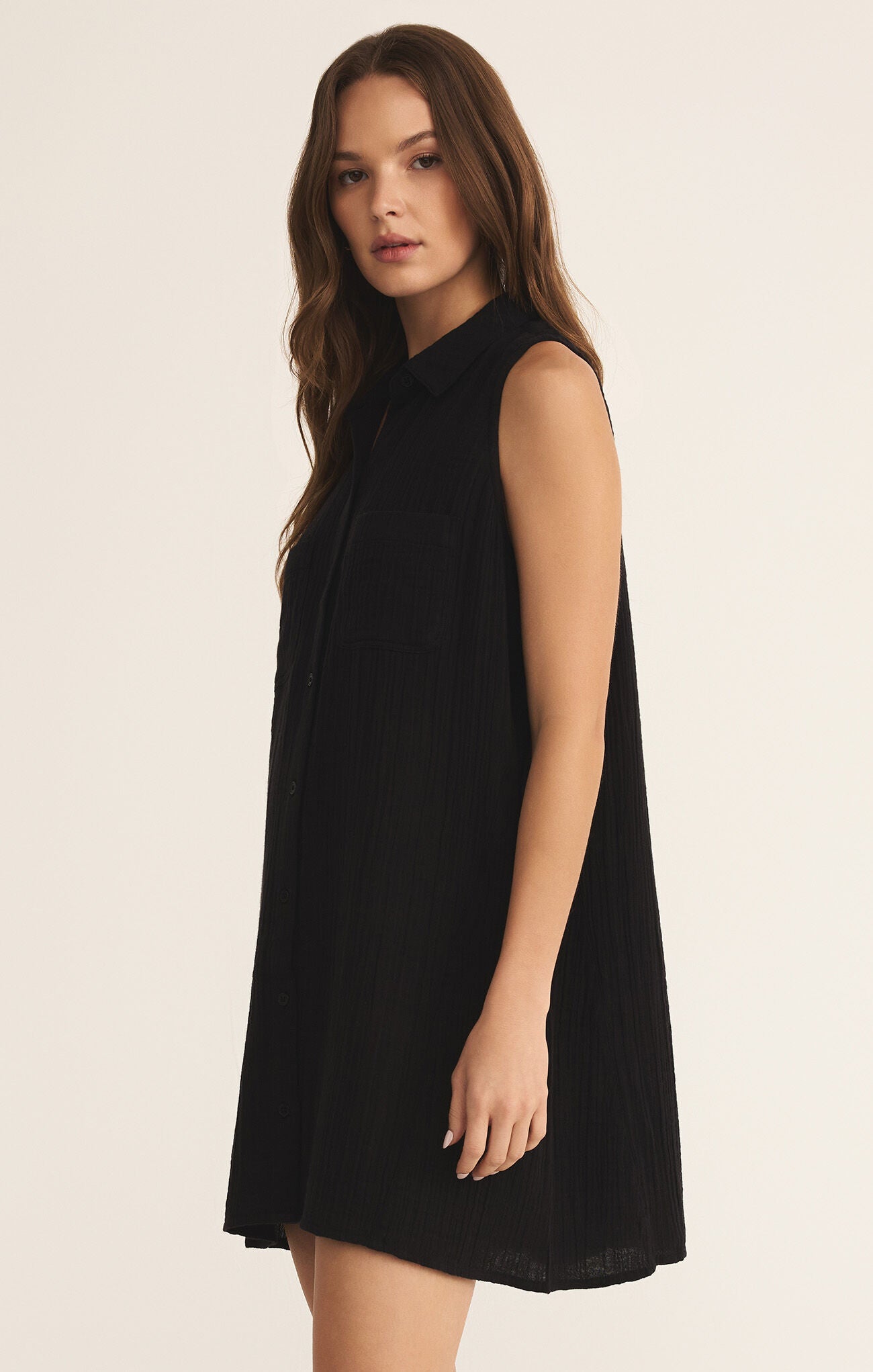 Z Supply New Light Mini Dress- black