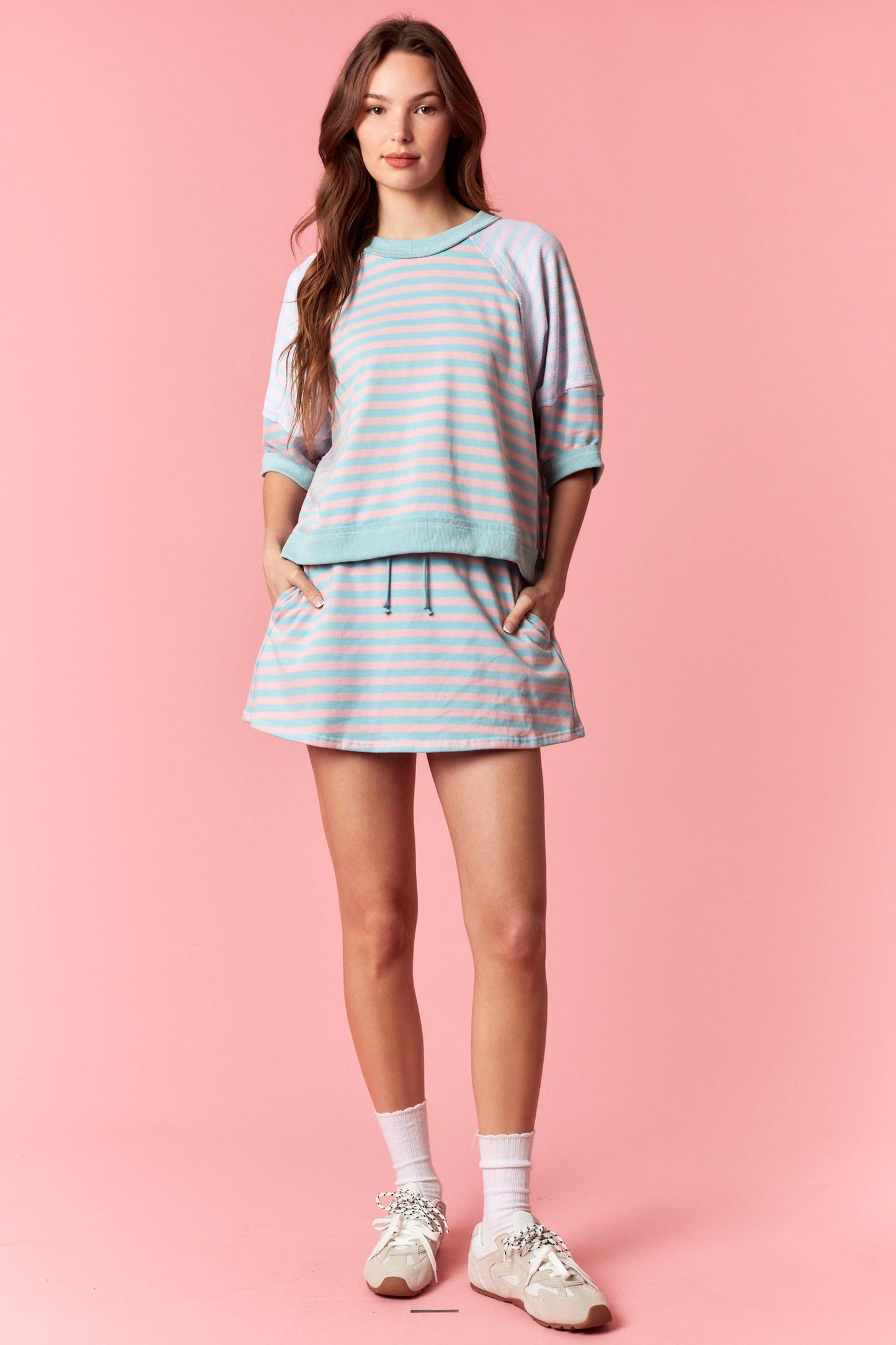 Pure Comfort Striped Skort Set