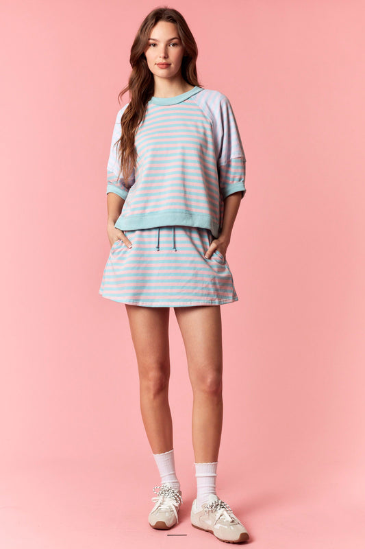 Pure Comfort Striped Skort Set