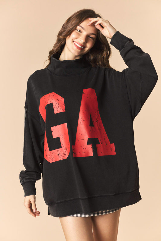 GA Mock Neck Sweatshirt