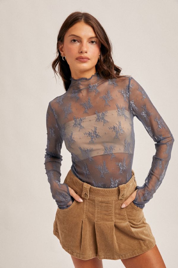 Mock Neck Lace Under Lay