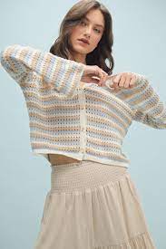 Mary Striped Crochet Sweater
