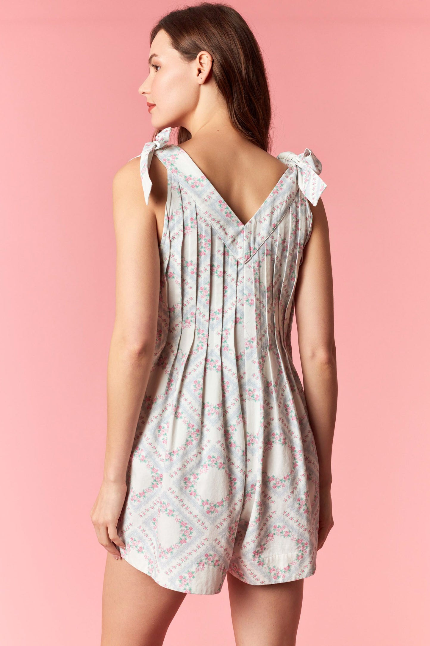 Be Her Floral Denim Romper