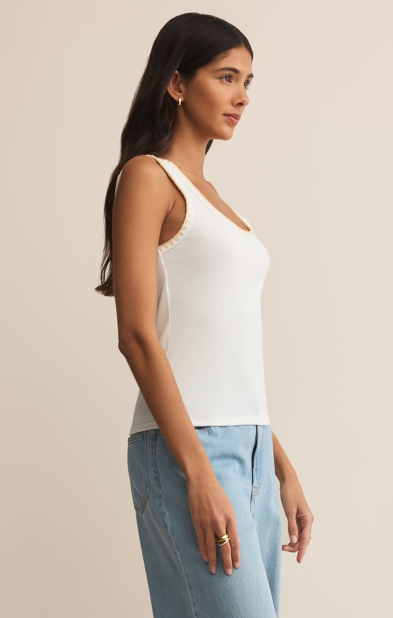 Z Supply Jaidynn Rib Tank- White