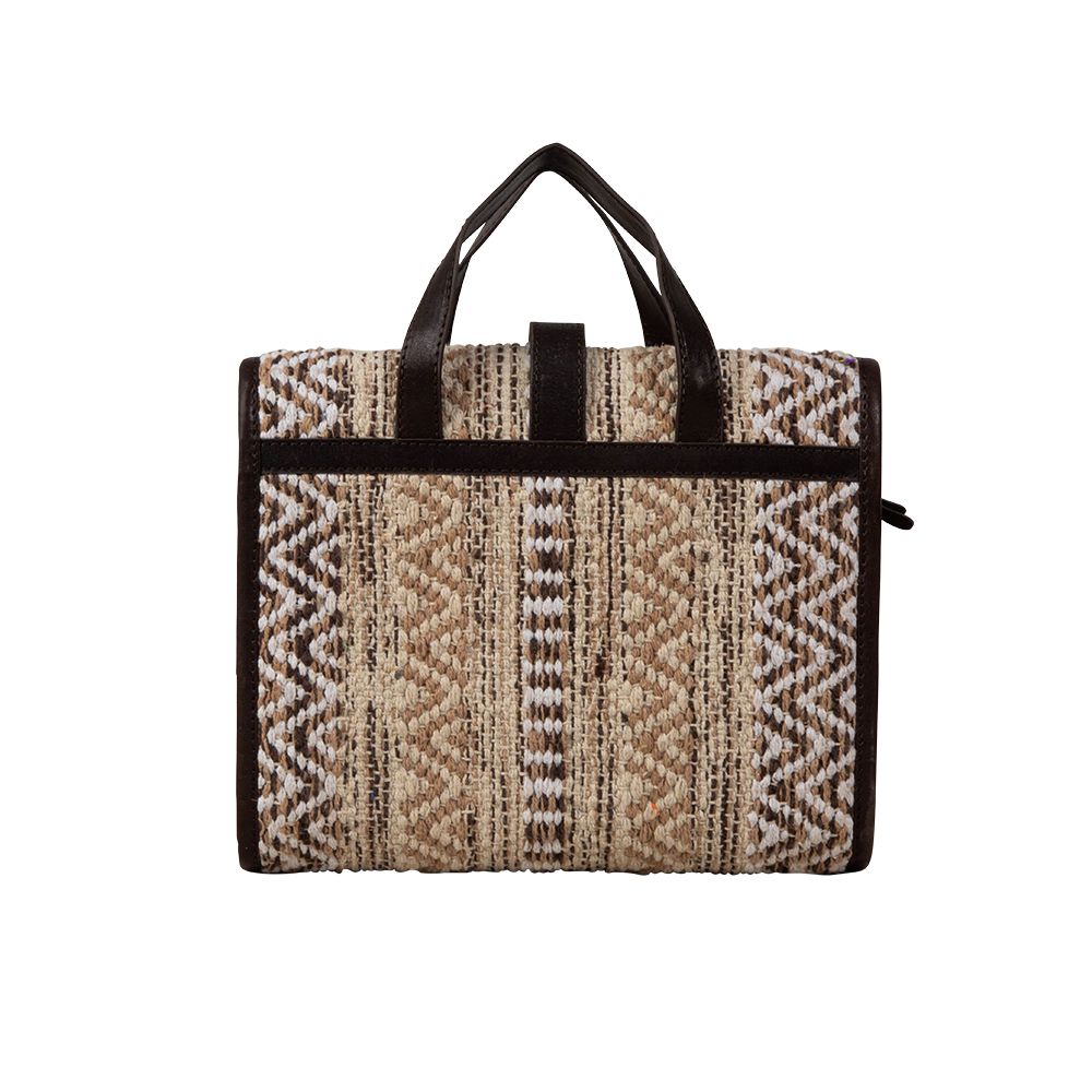Myra-Cornflower Folding Travel Organizer- Brown & White