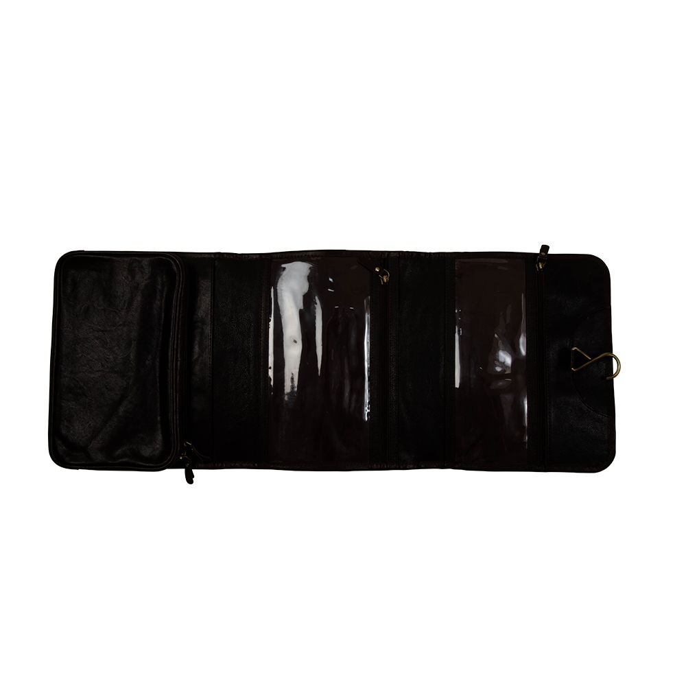 Myra-Cornflower Folding Travel Organizer- Brown & White
