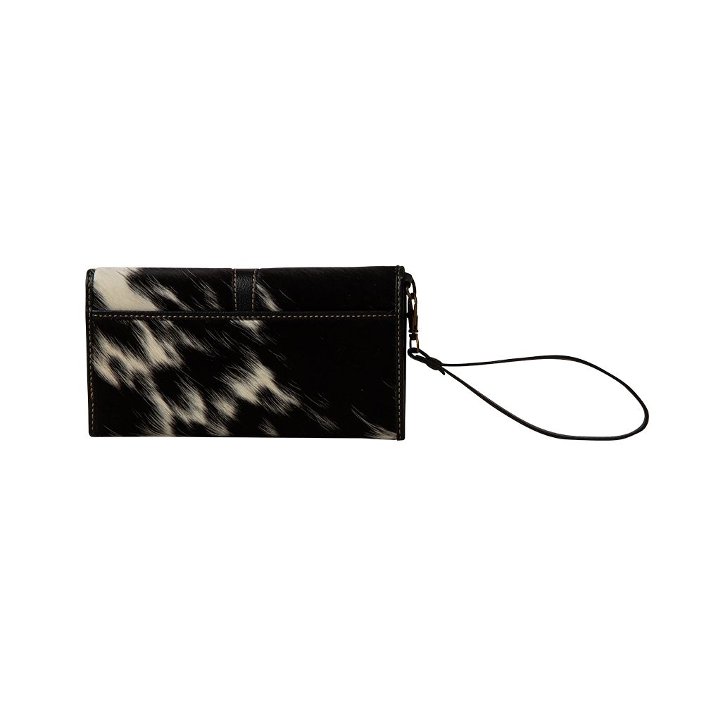 Myra- Estrella Wristlet Hairon Wallet- Black & White