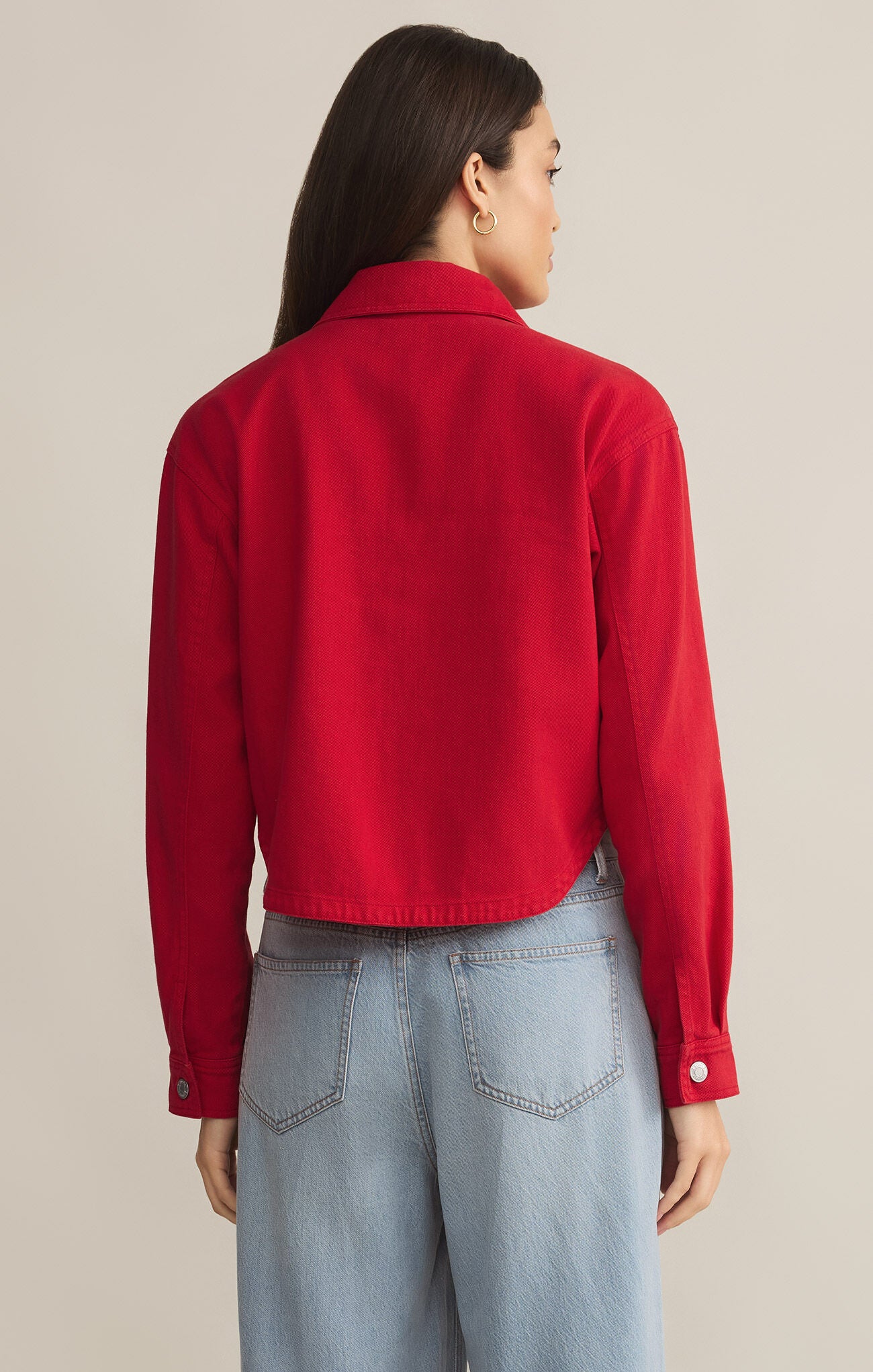 "All Day" Cropped Denim Jacket