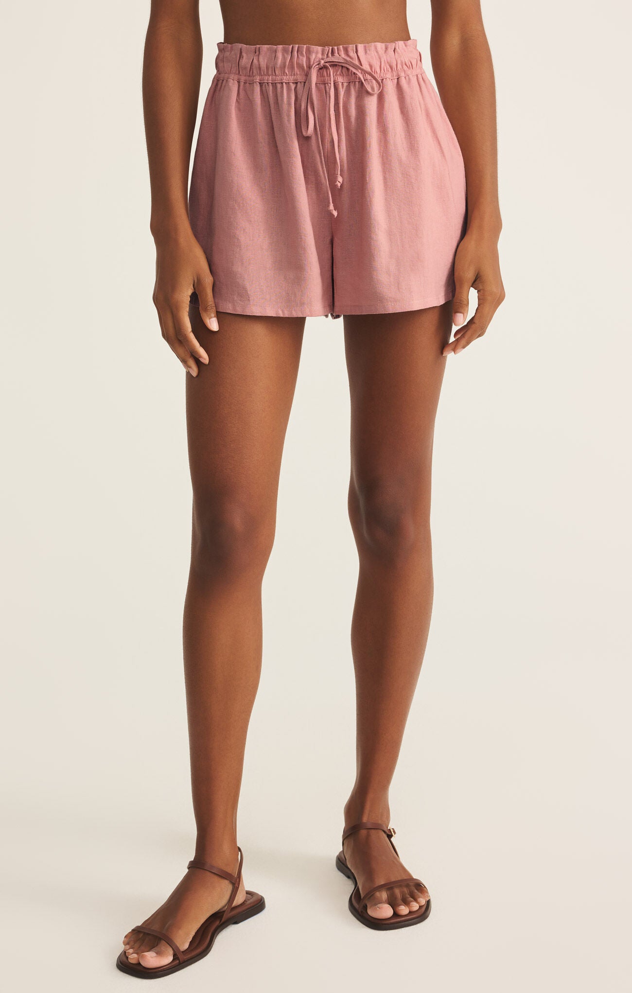 The Perfect Linen Short- Pink Smoke