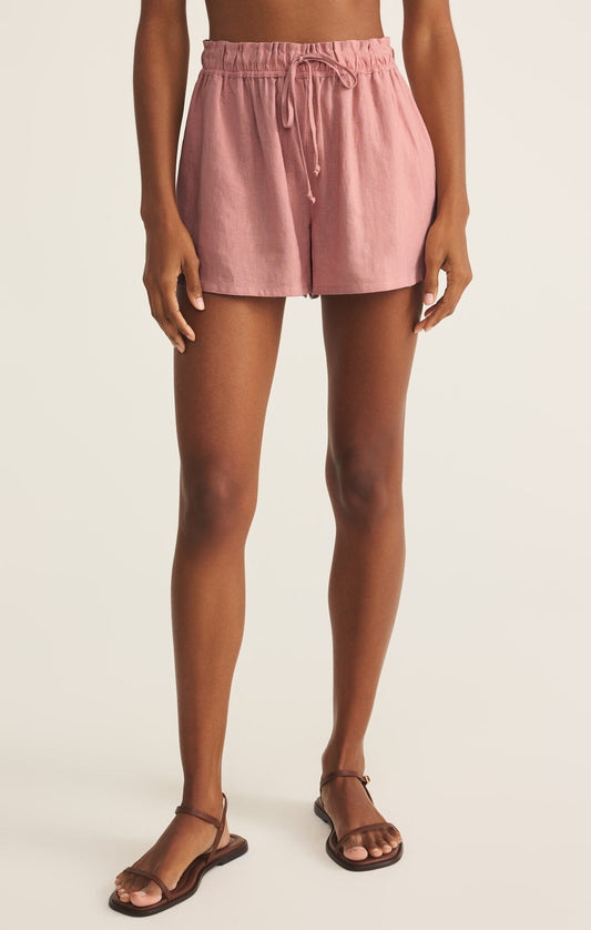The Perfect Linen Short- Pink Smoke