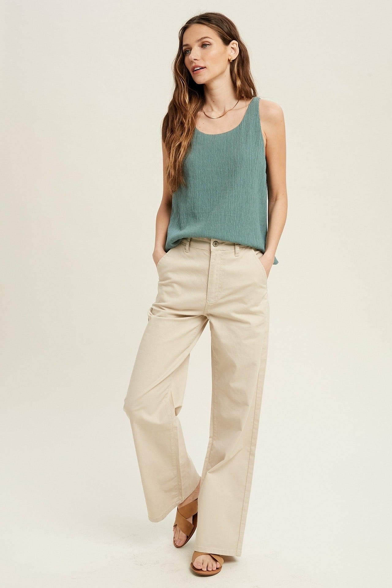 Wishlist® Textured tank top available in 3 colors