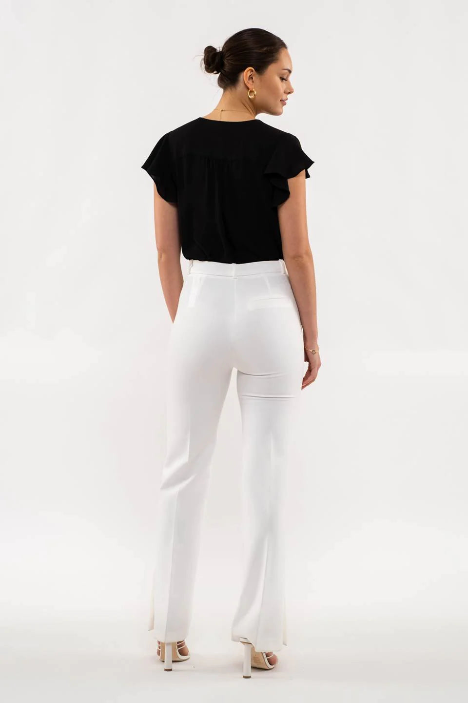 Blu Pepper® SHORT BUTTERFLY SLEEVE WOVEN TOP