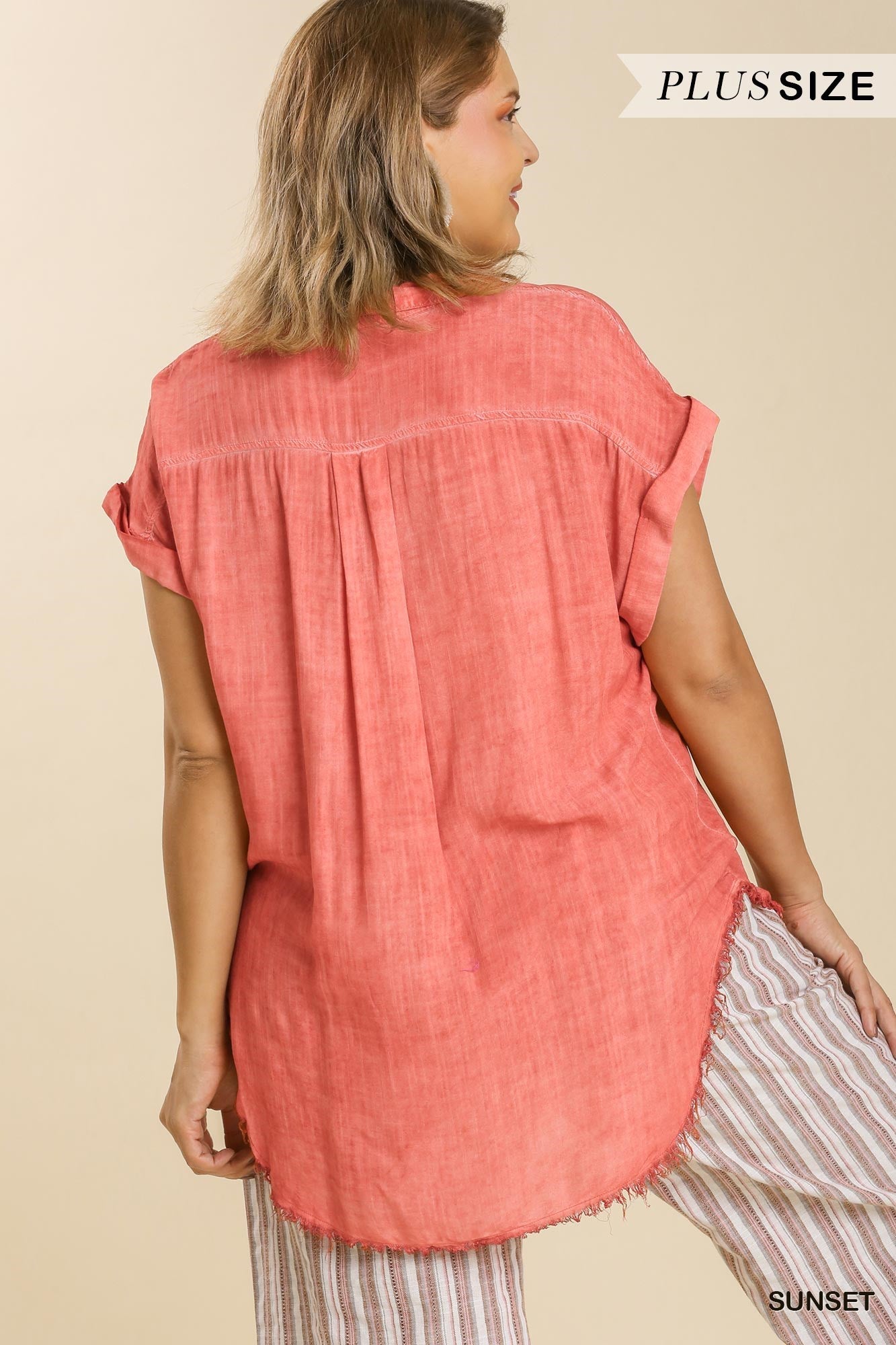 Sunset color( faded red) back view